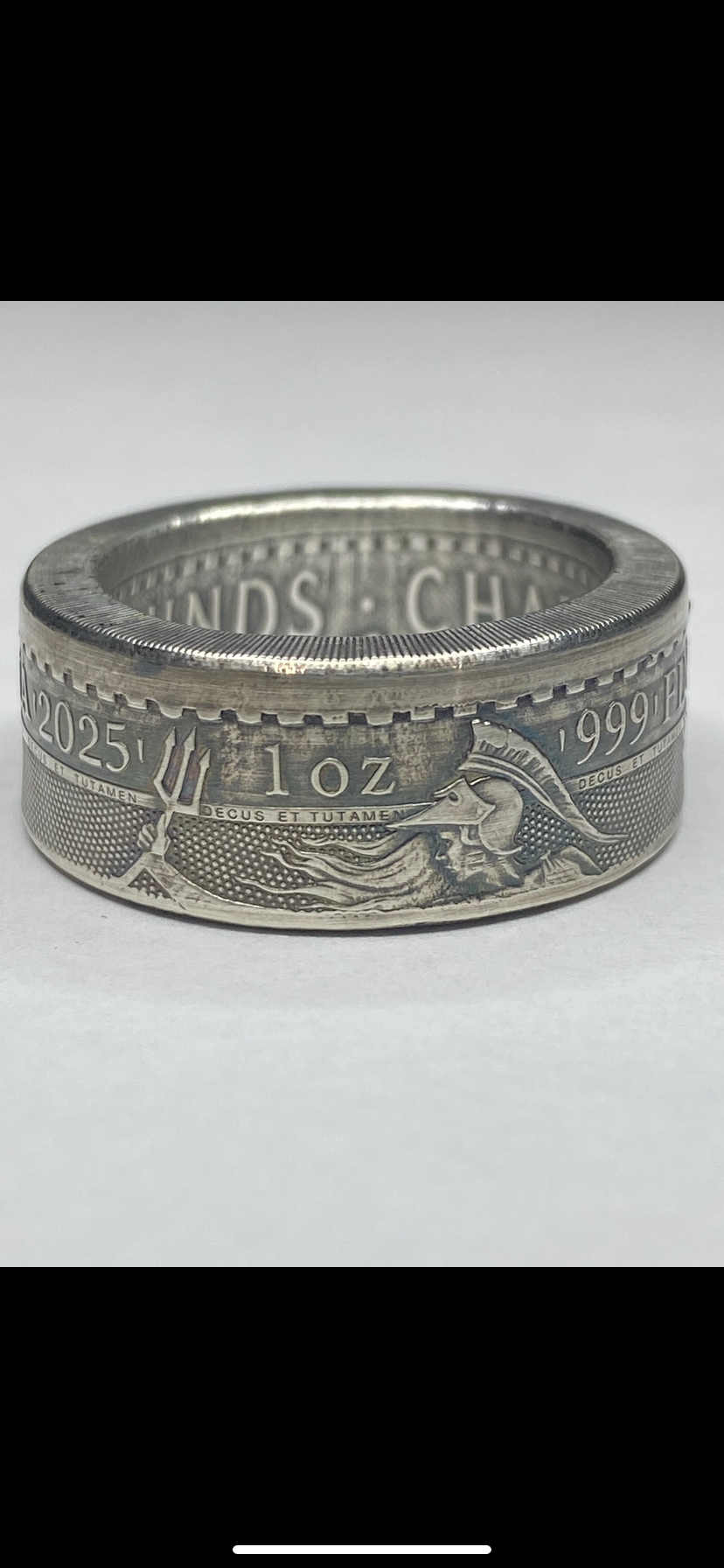 .999 Fine Silver Britannia Ring